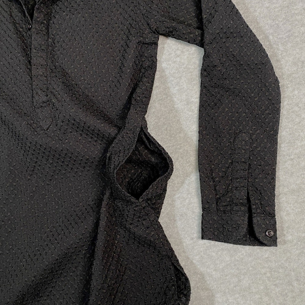Arok Kids Formal Kurta Size 10 Embroidered Black Heavy‎ Cotton Indian Pakistan - Picture 3 of 6